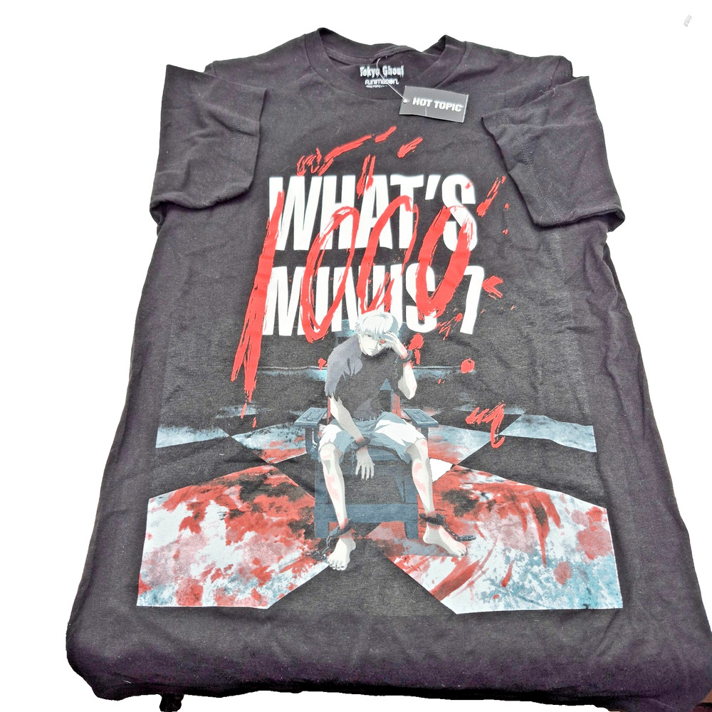 Tokyo Ghoul Anime T-Size Tee Size Small Black Manga “What's 1000 Minus 7 NWT